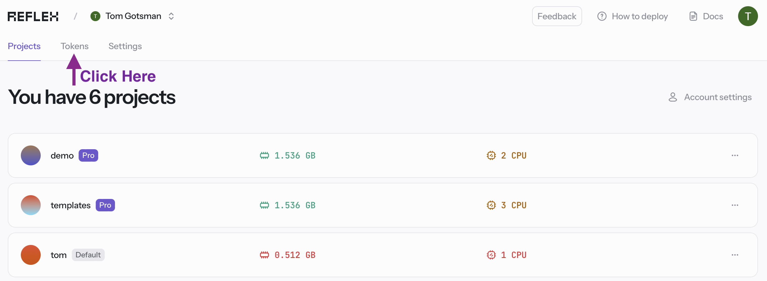Adding tokens to Reflex Cloud